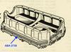 Gasket between upper and lower oil sump sections.